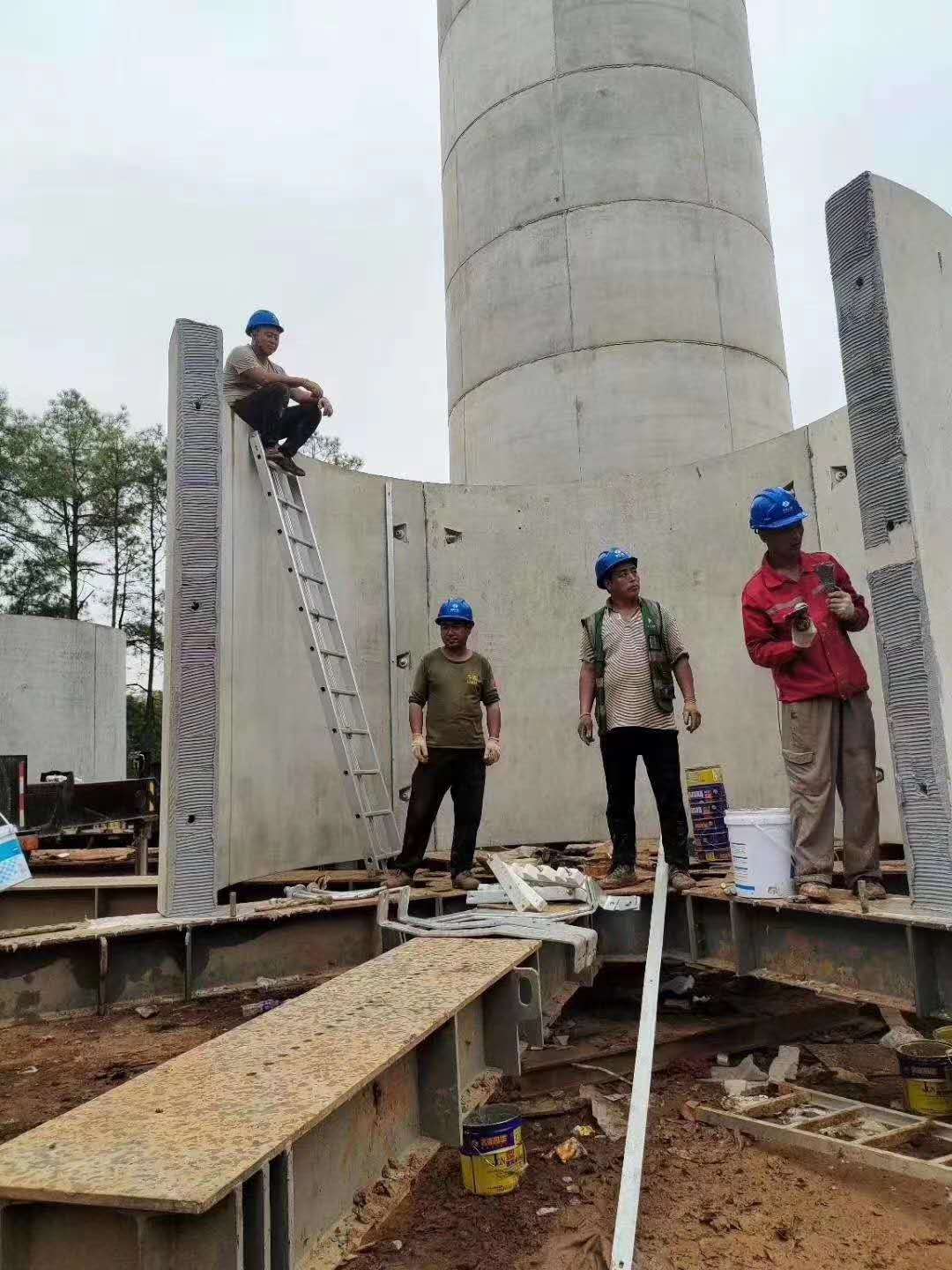 荆州风电混凝土塔筒拼接加固